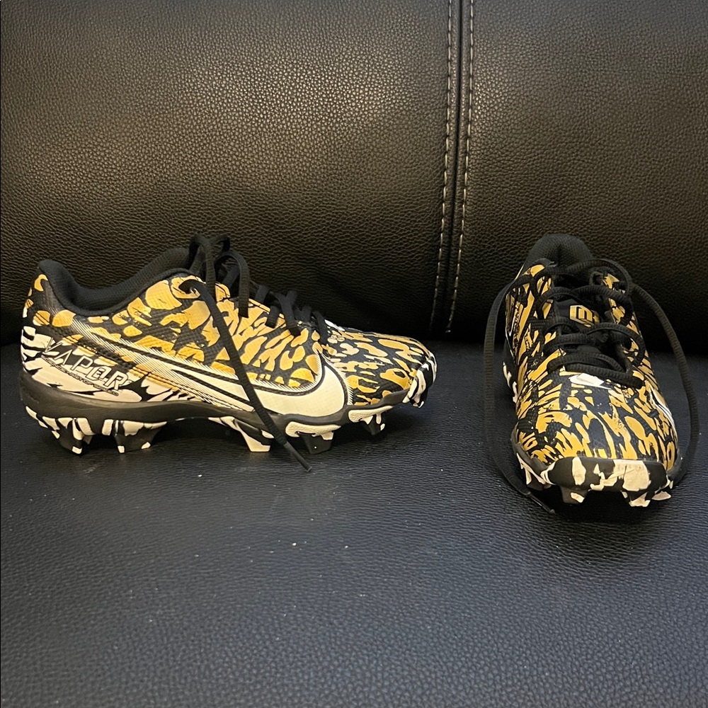 Nike VAPOR Black and Gold Animal Print OBJ Football 🏈 Cleats